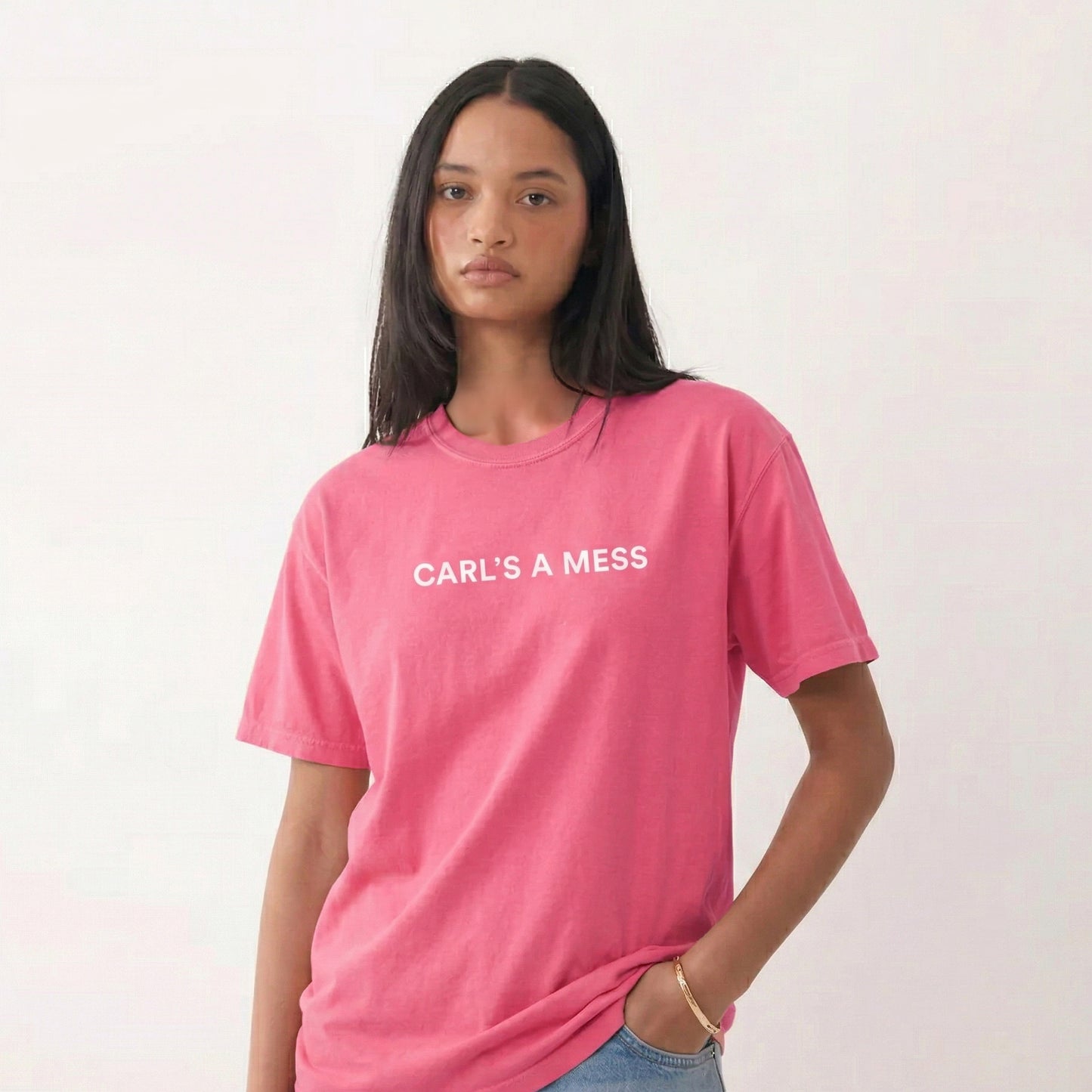 CARL'S A MESS t-shirt pink